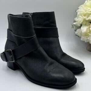 Vince Camuto Romeo Buckled‎ Ankle Boots in After Midnight Charcoal Grey 
Sz 8.5